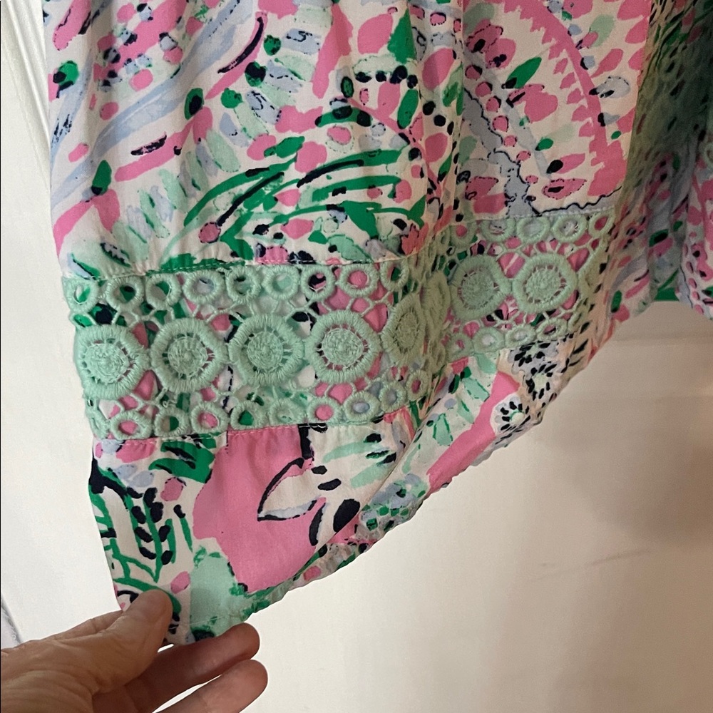 crown & ivy Pink, Green & White Paisley Shift Dress - Picture 4 of 4